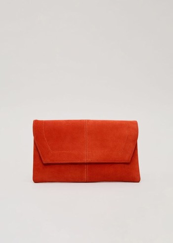 Phase Eight Square Suede Bags Red USA | 4321057-KS